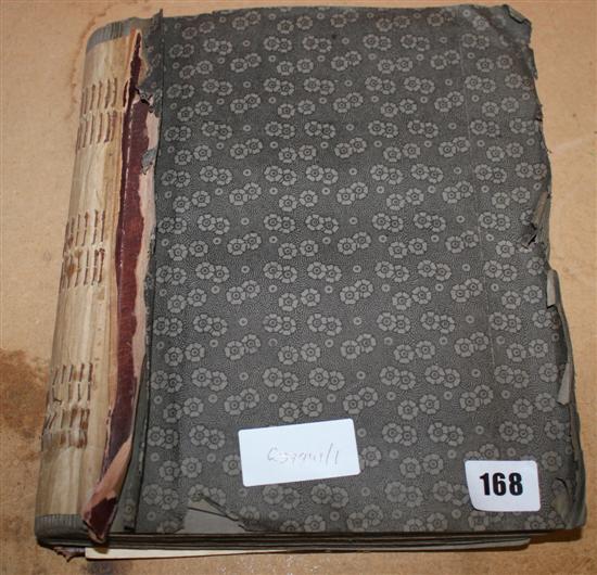 Postcard album  - inc photographic military